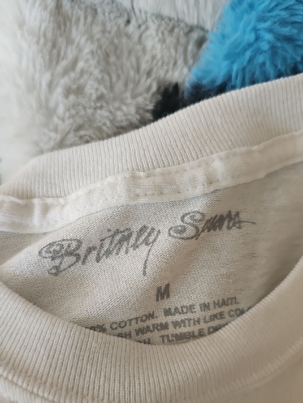 Britney Spears Blue Butterfly Shirt Size M - Picture 3 of 4